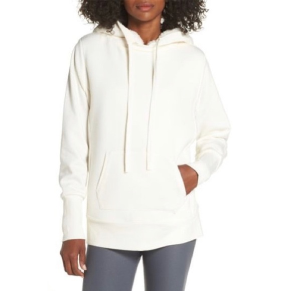 ALO Yoga Tops - ALO Heat Up Ivory Hoodie Sweatshirt  Medium